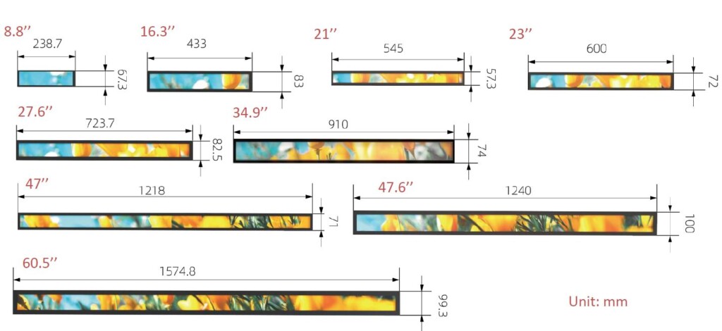 Stretched LCD Display Sizes